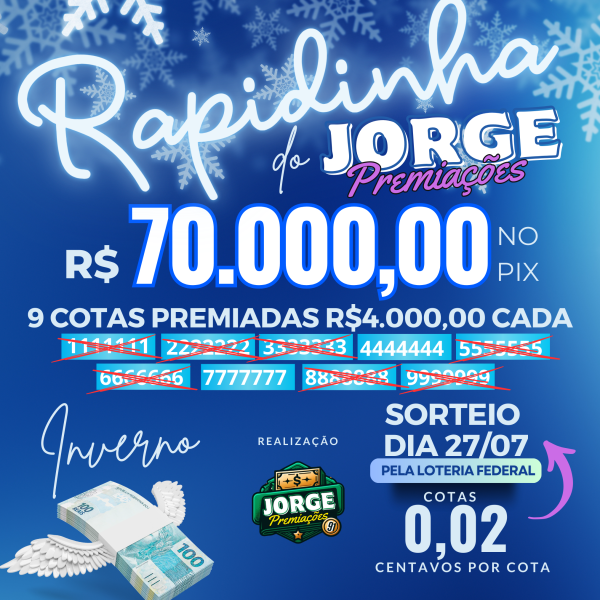 RAPIDINHA 70MIL NO PIX CORRE 27/07